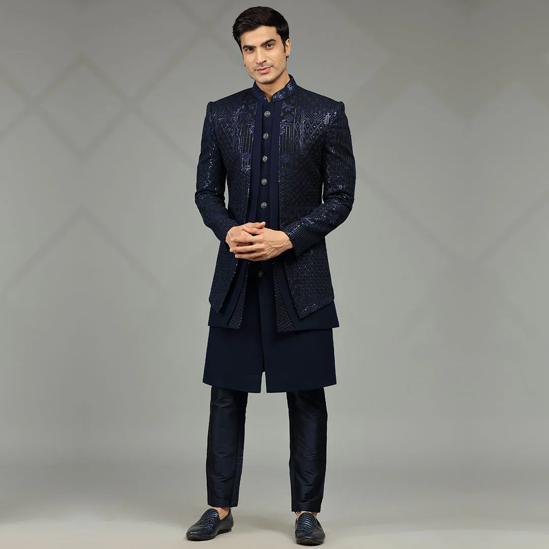 Royal Blue Indowestern Ensemble for Men