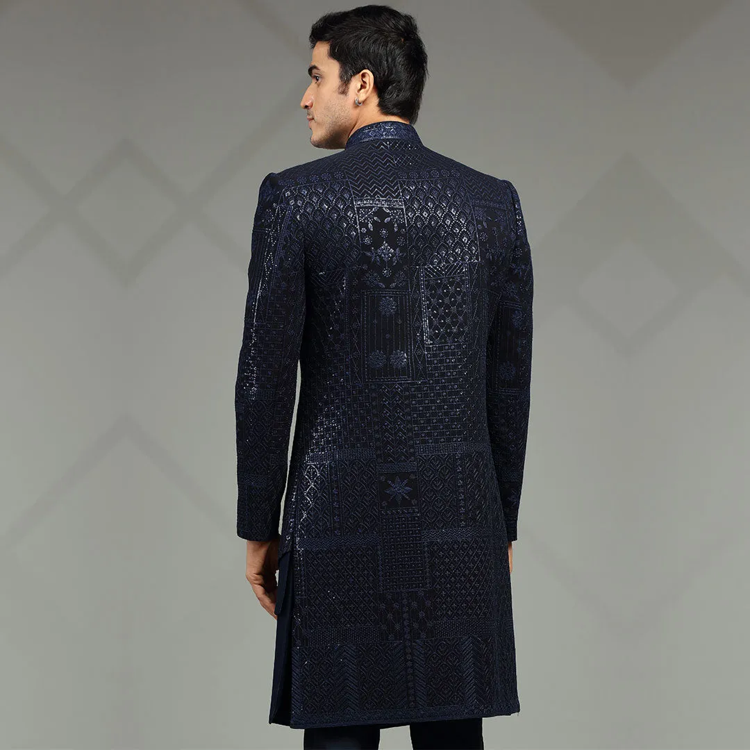 Royal Blue Indowestern Ensemble for Men
