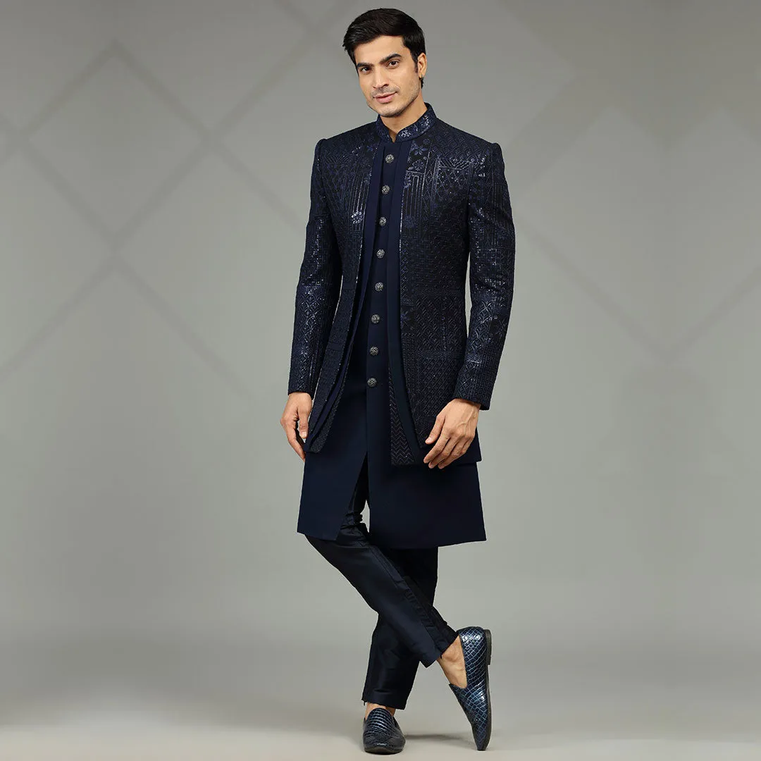 Royal Blue Indowestern Ensemble for Men