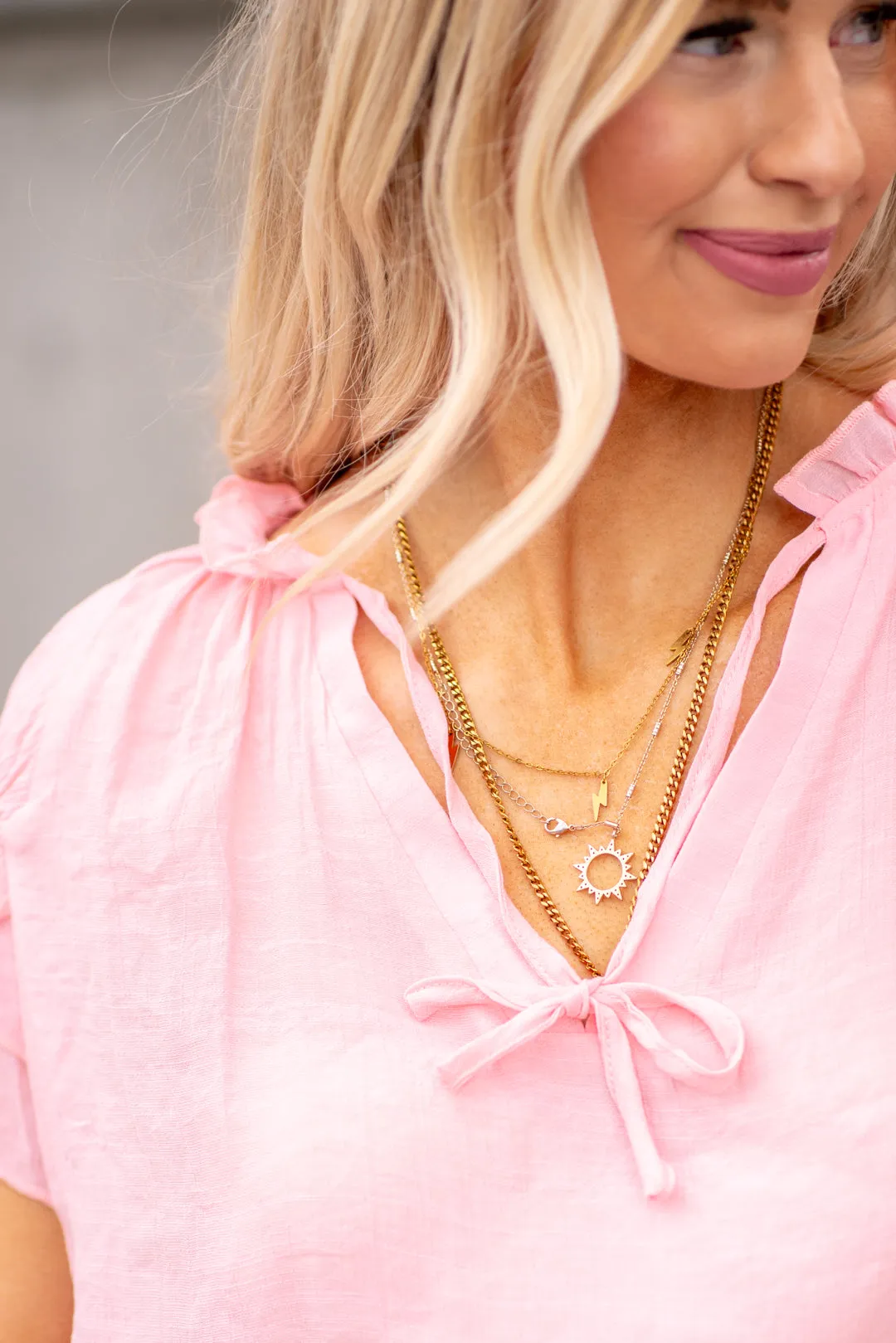 Ruffle trim blouse