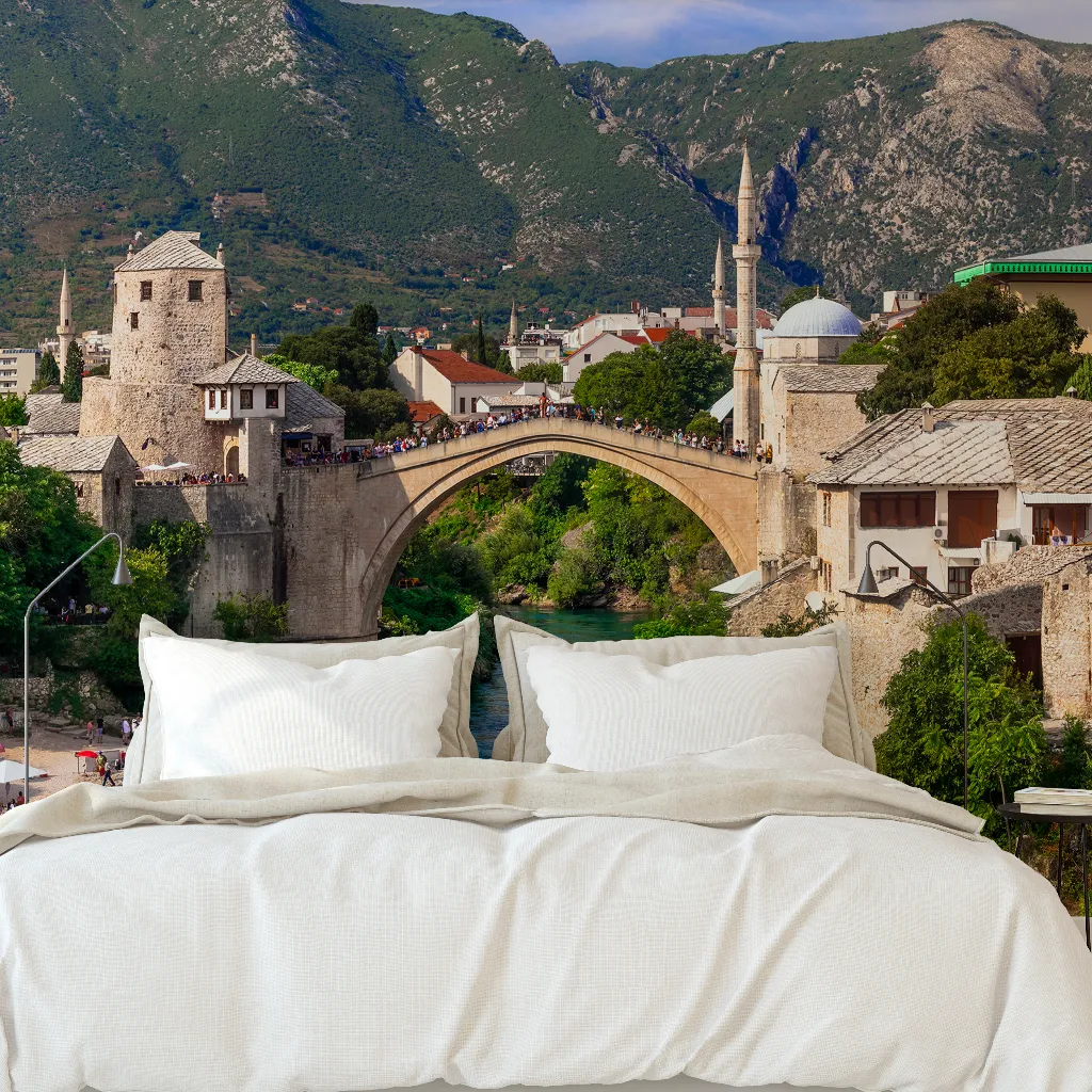 Rustic Town Wallpaper Mural
