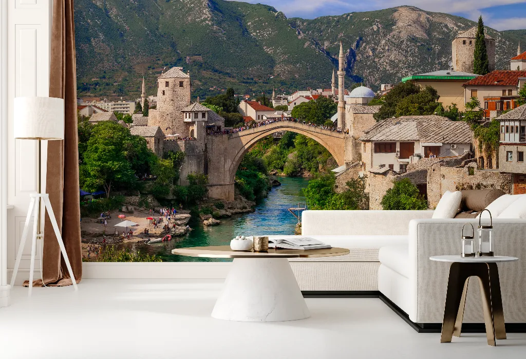 Rustic Town Wallpaper Mural