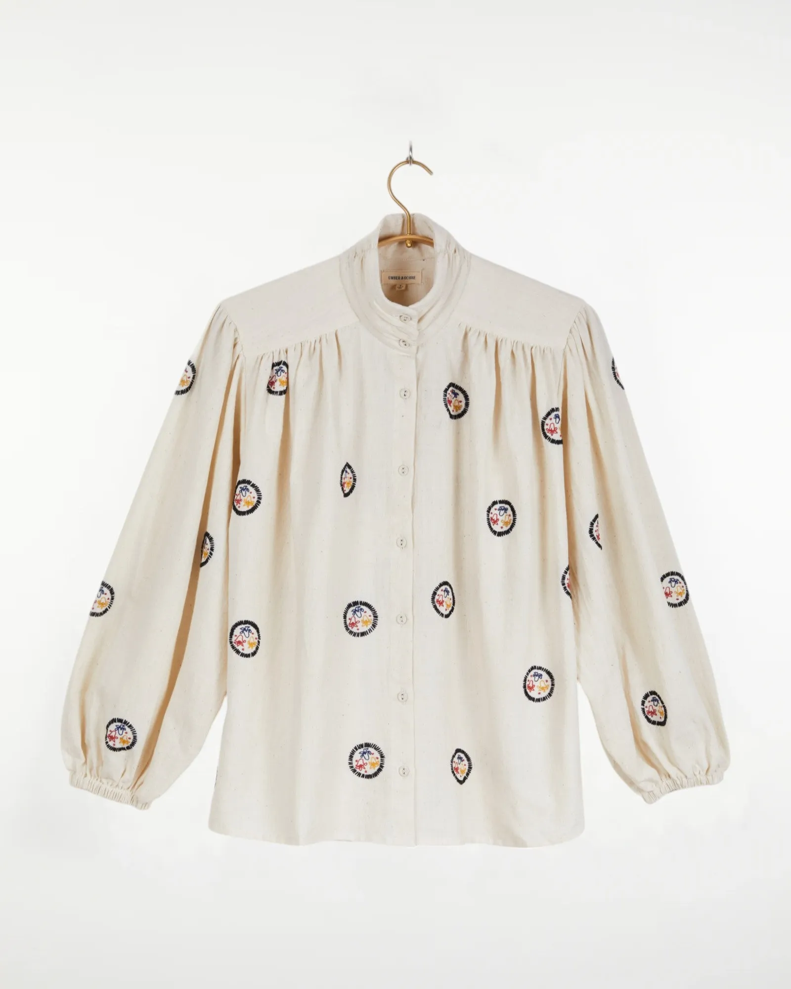 Sabrina Top Kora Natural with Embroidery