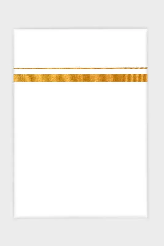 Sahara - White Single Layered Dhoti with Gold Jari Border  For Men | Uathayam