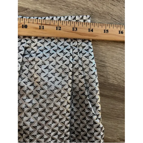 SANDRO FERRONE Metallic A-Line Midi Skirt With Pockets Women's Size 44