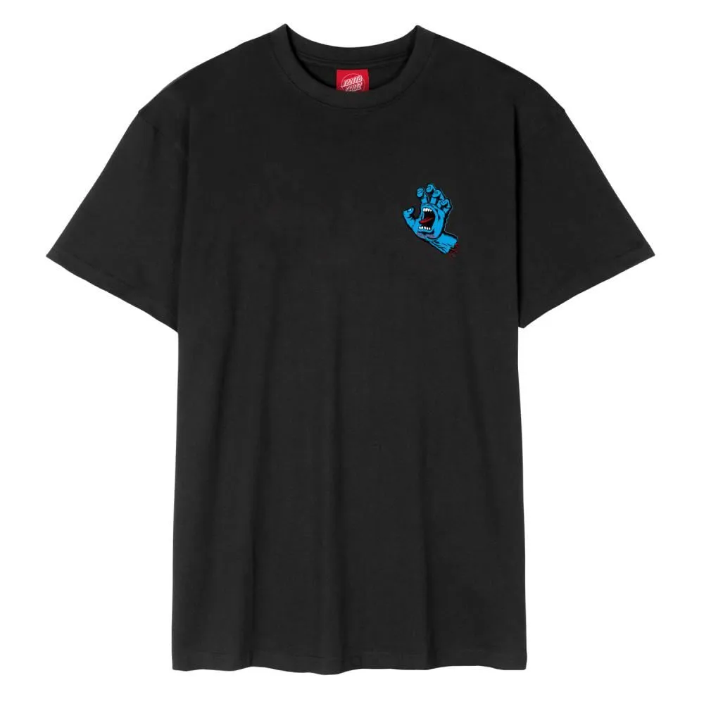 Santa Cruz T-Shirt Screaming Hand Chest T-Shirt - Black