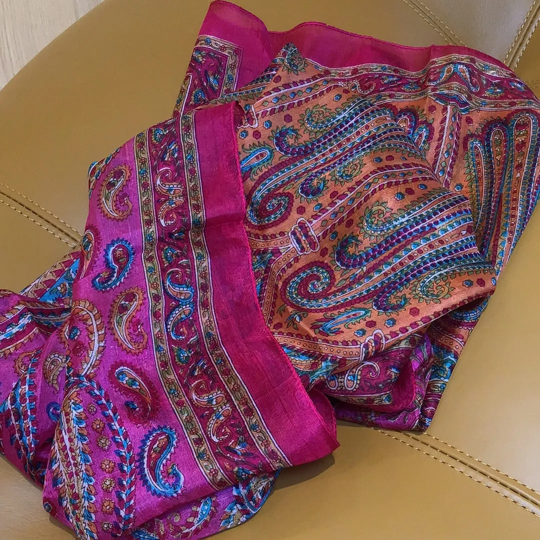 Satin silk scarf