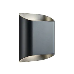 Saxby 114574 Nocula CCT IP54 5W Matt black paint & clear glass 2 x 5W LED module (COB) CCT
