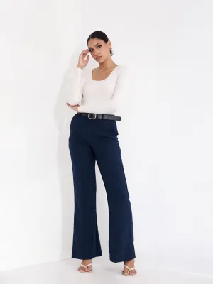 Seam Detailed Straight Leg Pant