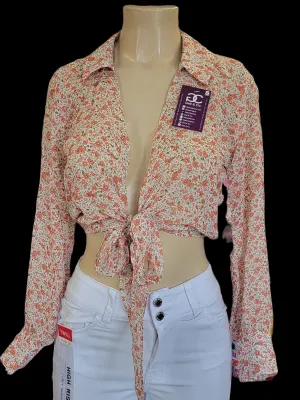 Self tie blouse WHITE