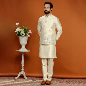 Seraphic  Ivory  Whisper Bandi Kurta