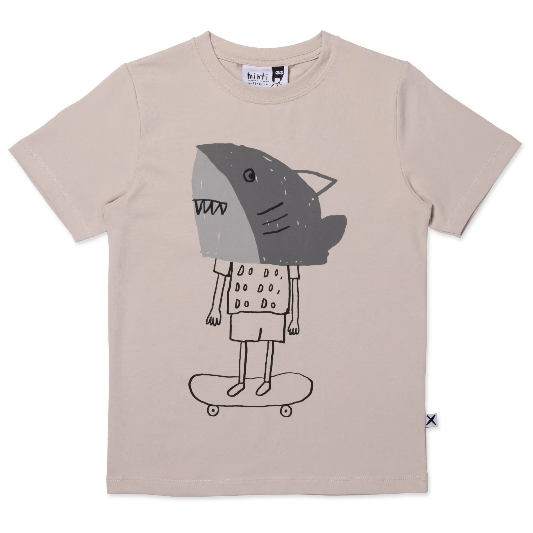 Shark Mask Tee- Chalk