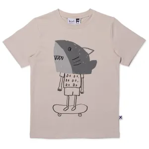 Shark Mask Tee- Chalk