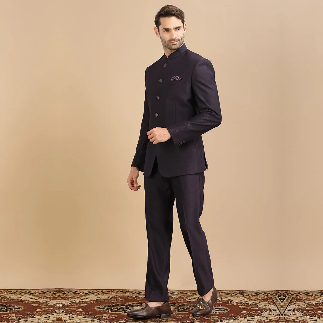 Shining Radiant Maroon Jodhpuri Suit for Men