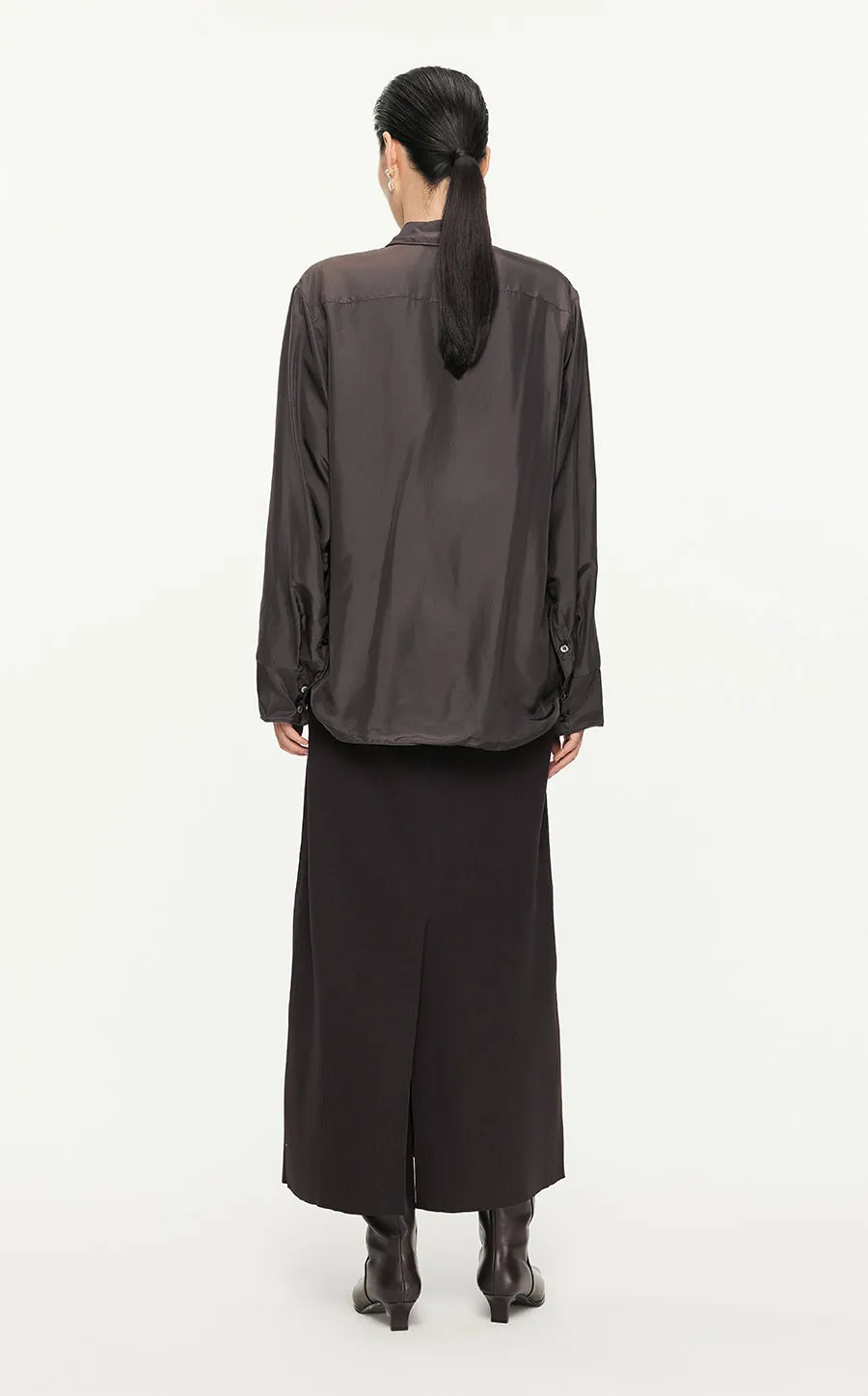 Shirt /JNBY Loose Fitting Long-sleeved Silk Shirt