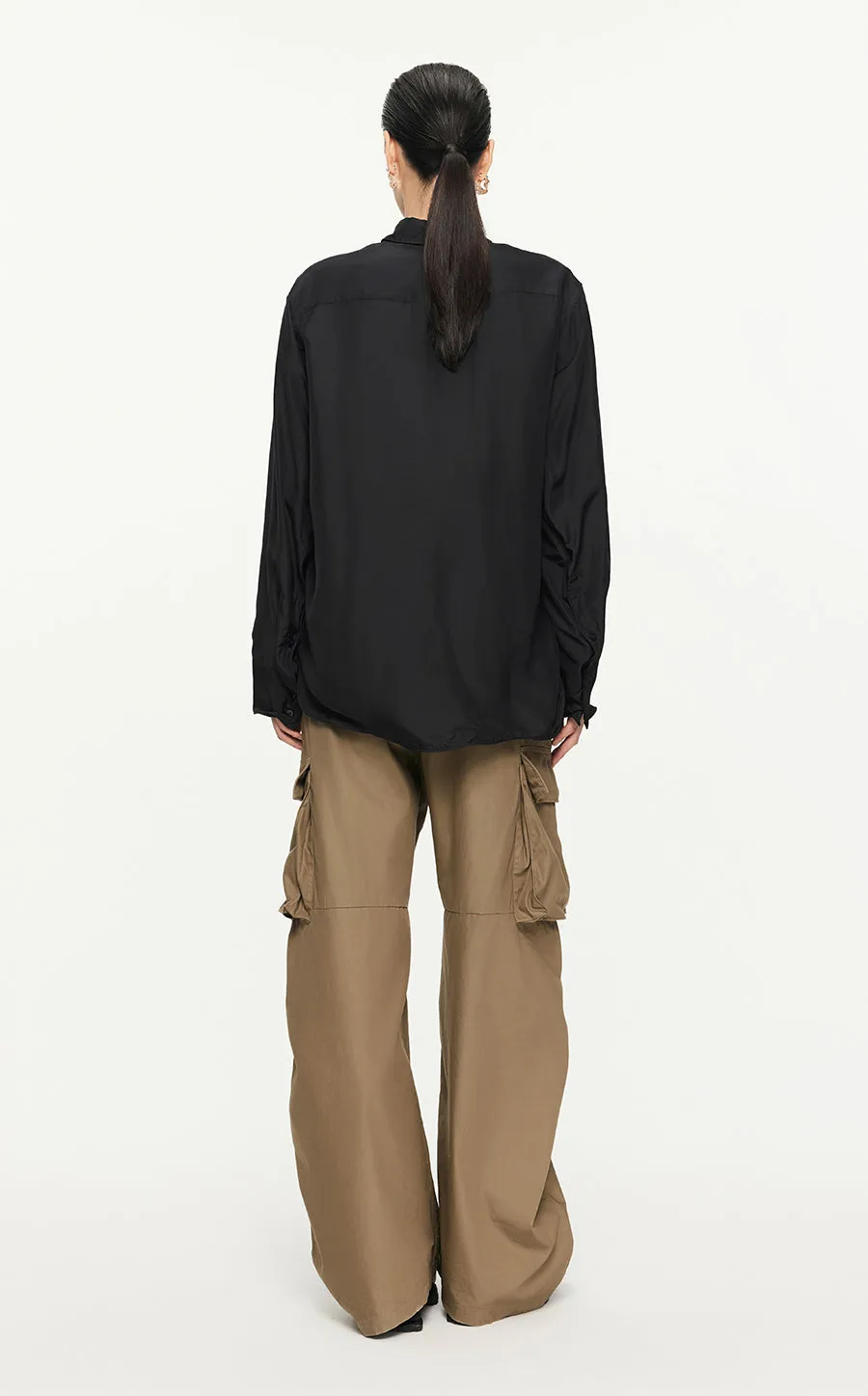 Shirt /JNBY Loose Fitting Long-sleeved Silk Shirt