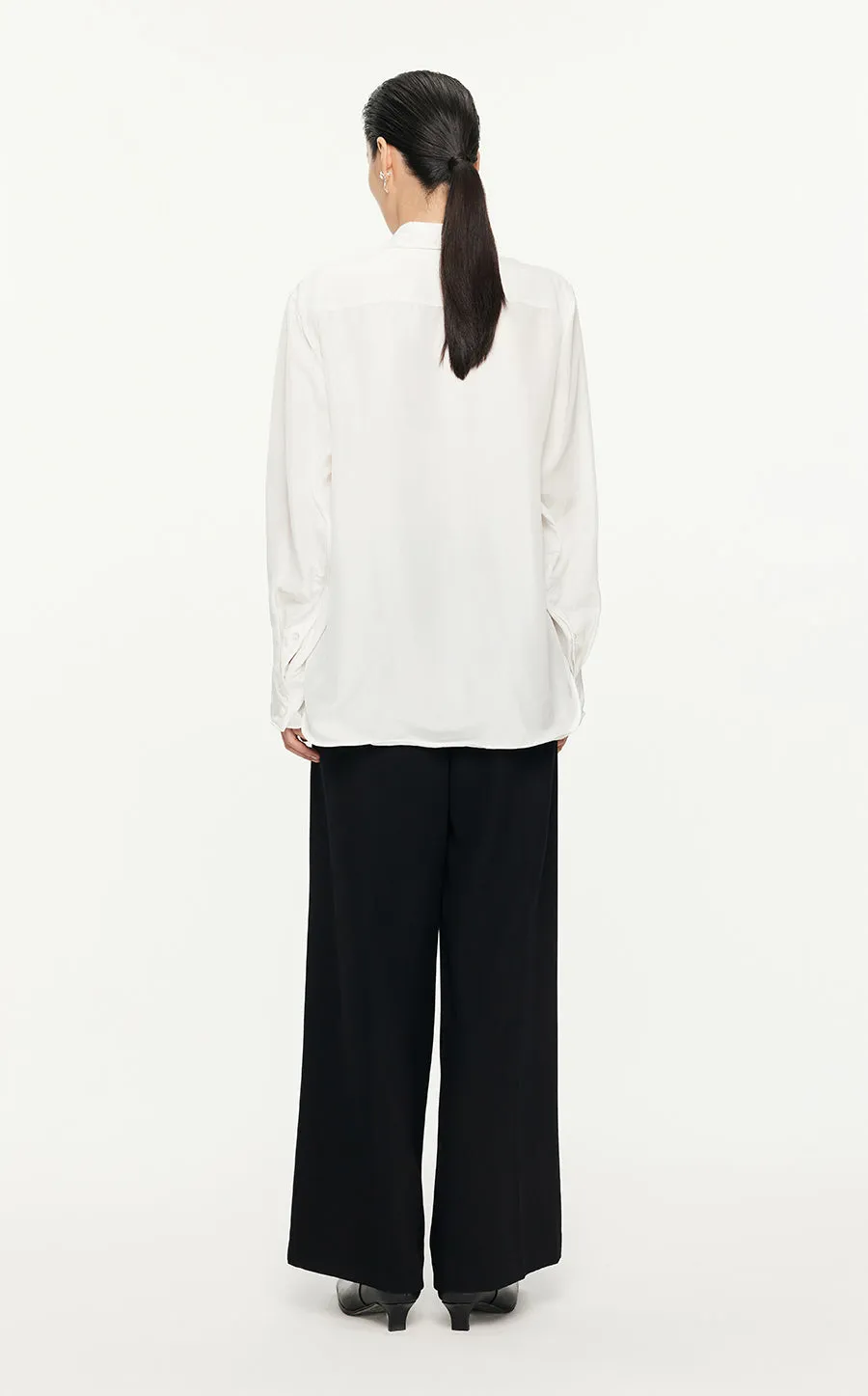 Shirt /JNBY Loose Fitting Long-sleeved Silk Shirt