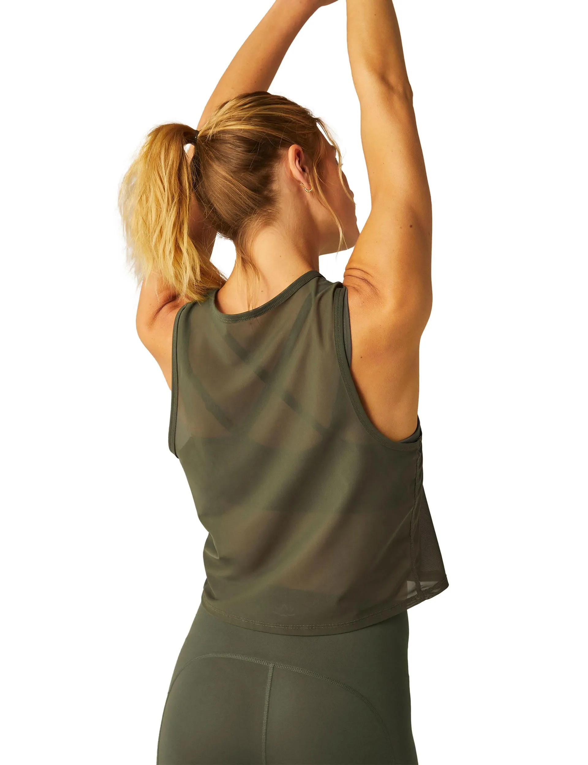 Show Off Mesh Tank - Modern Olive