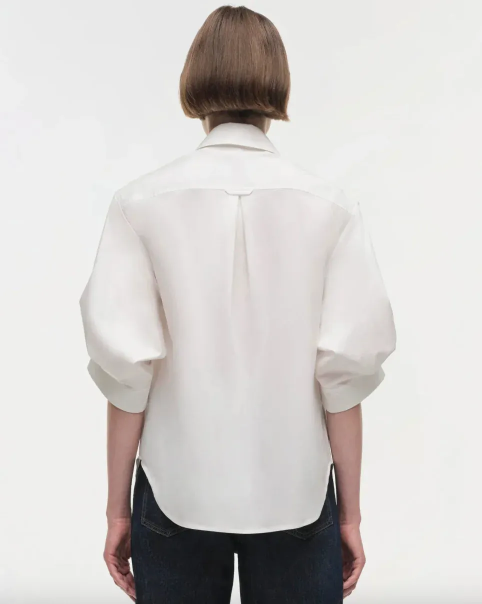 SIMKHAI - Gemma Poplin Shirt - White