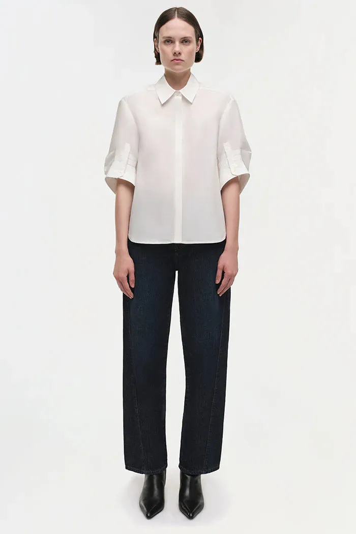 SIMKHAI - Gemma Poplin Shirt - White