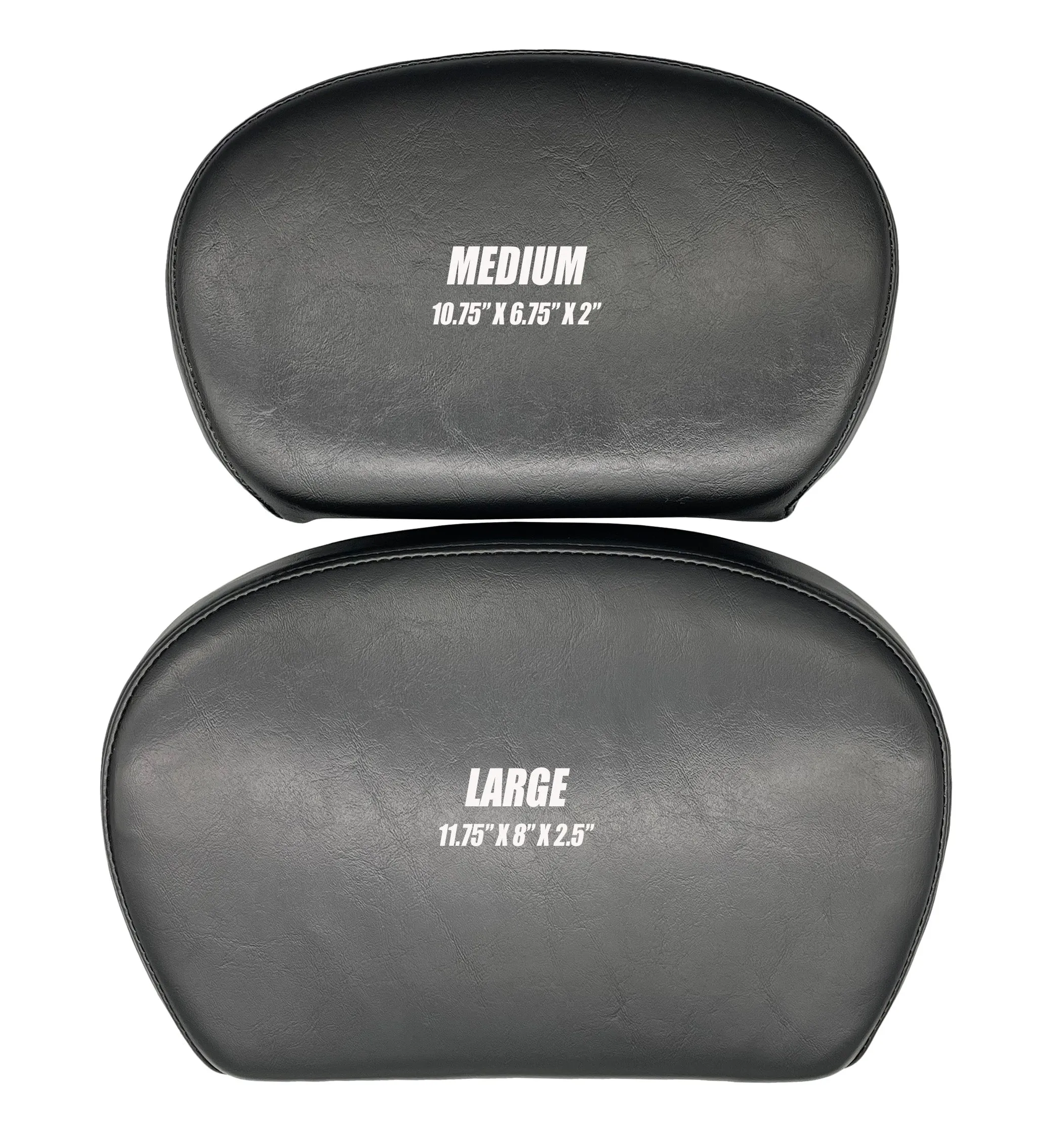 Sissy Bar Pad / Pleated / Dull Black Vinyl