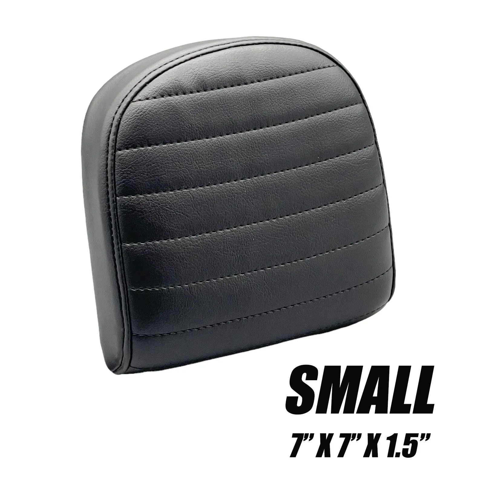 Sissy Bar Pad / Pleated / Dull Black Vinyl
