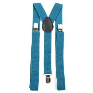 Solid Turquoise Suspenders