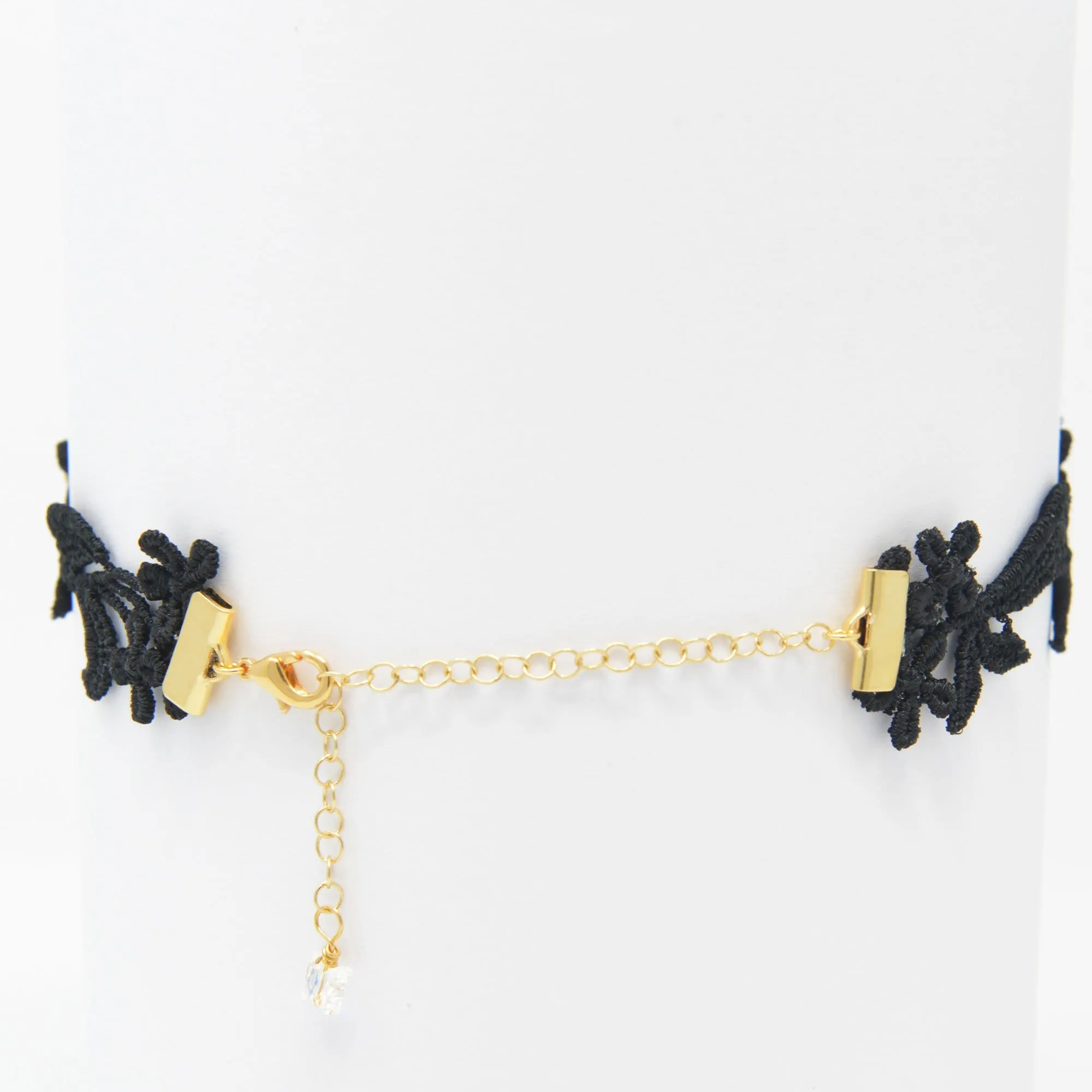 Sophia Black Floral Choker Necklace