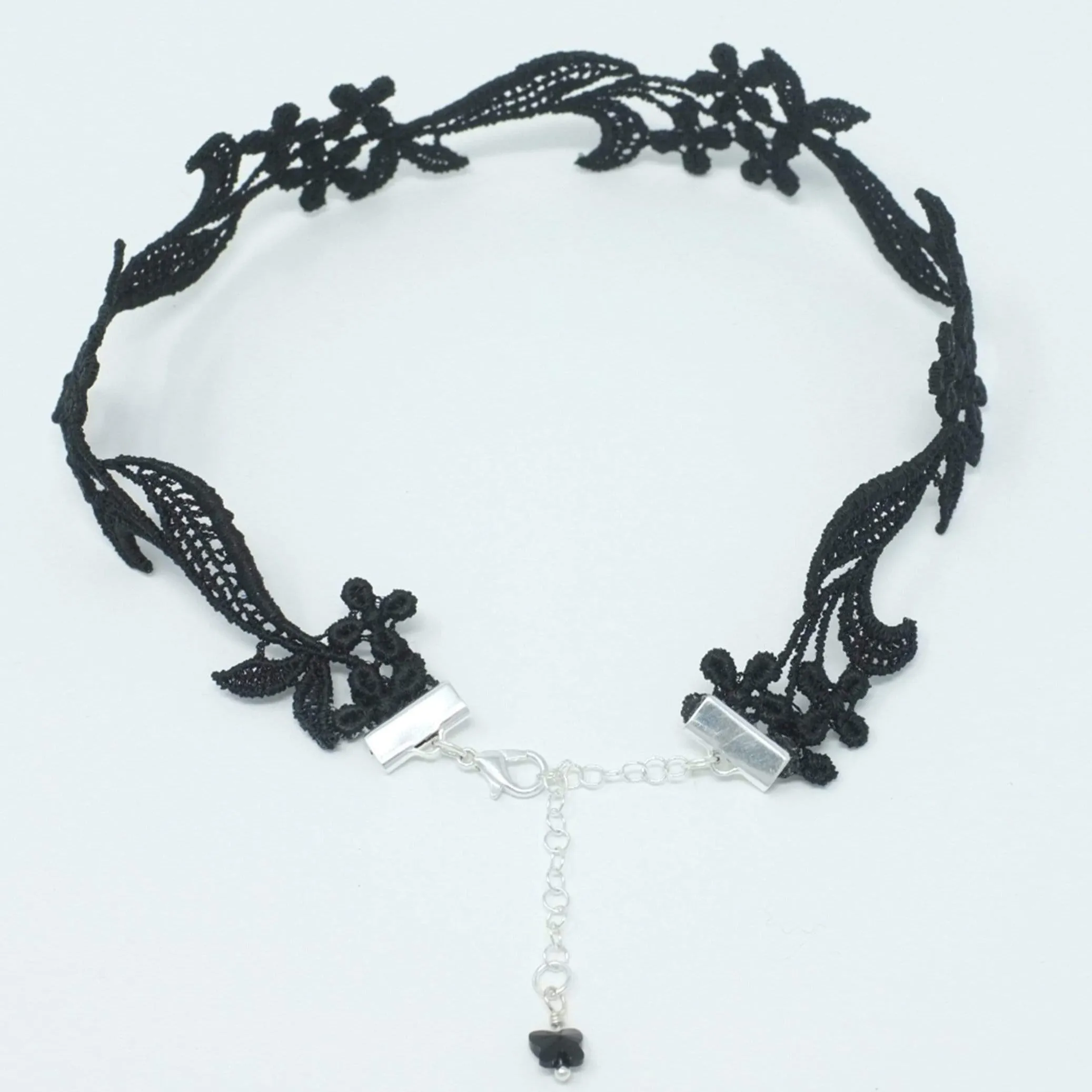 Sophia Black Floral Choker Necklace