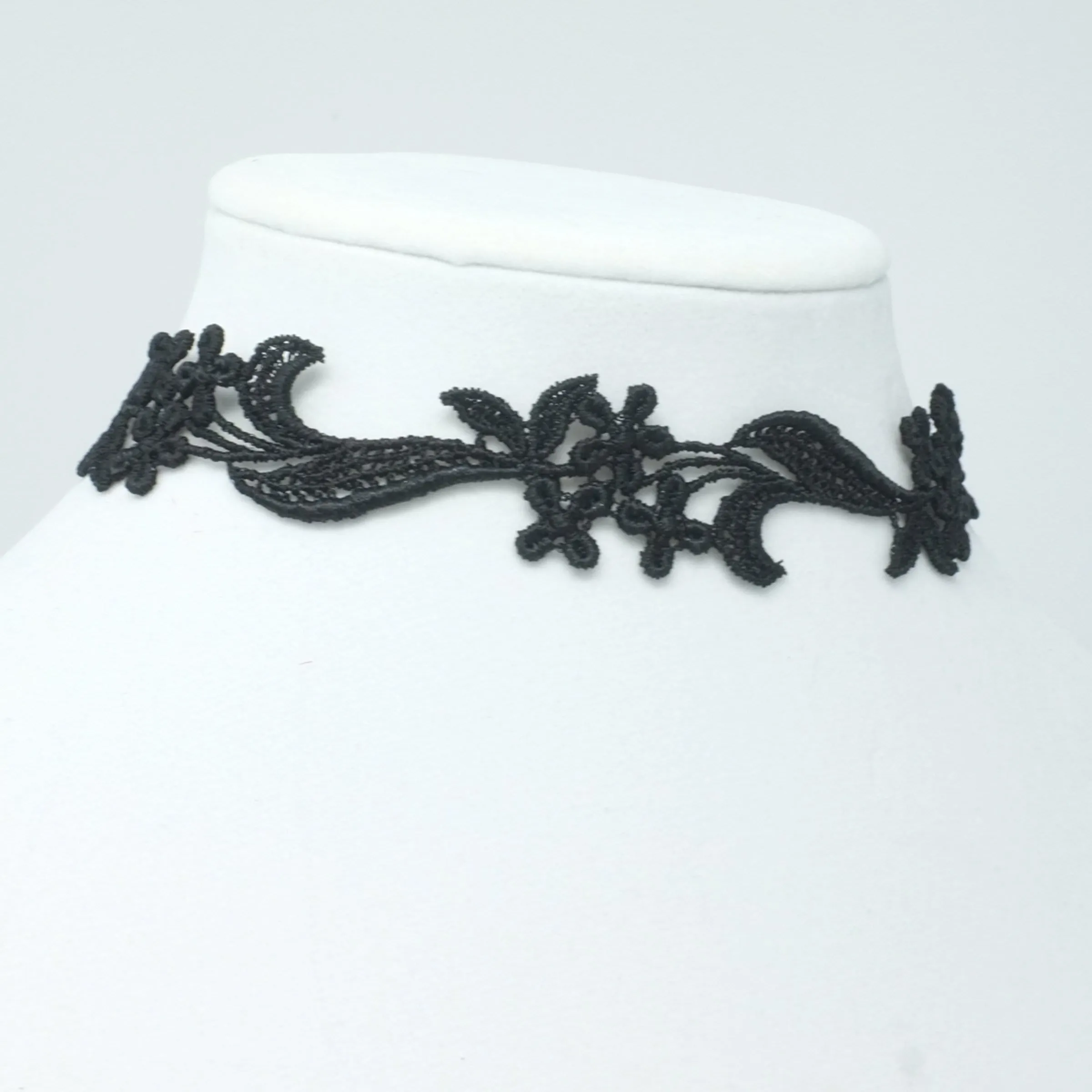 Sophia Black Floral Choker Necklace
