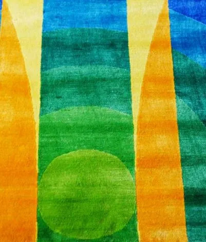 Sèrie 14-2 Cercles Fractionnès Rug by Julio Le Parc