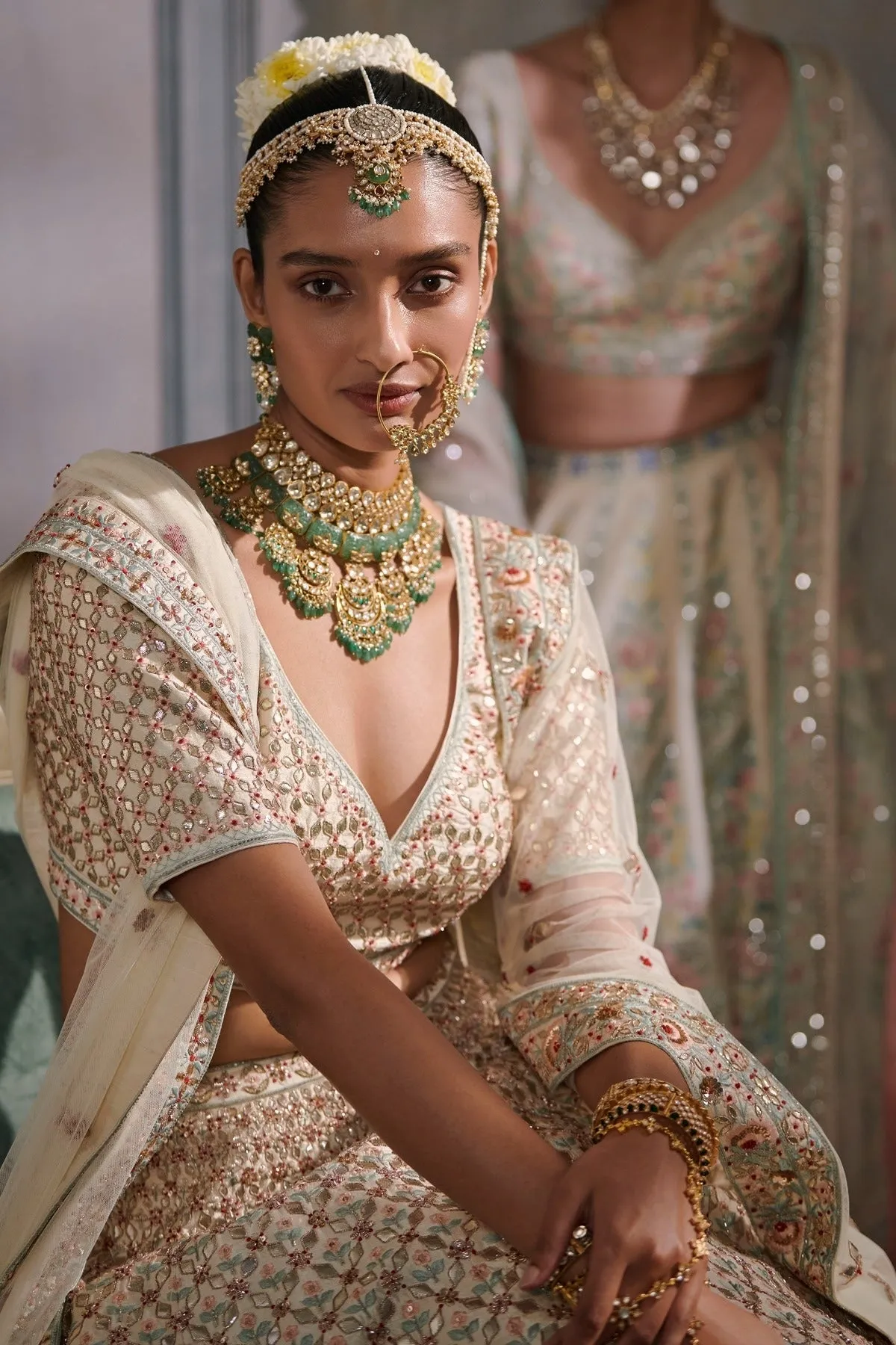 SRINITHI LEHENGA SET – IVORY
