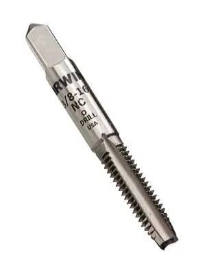 Stanley?? Products Fractional Taps (HCS), 3/8 in-16 NC, Chamfer - 3 to 5 Threads, Bulk, 8134