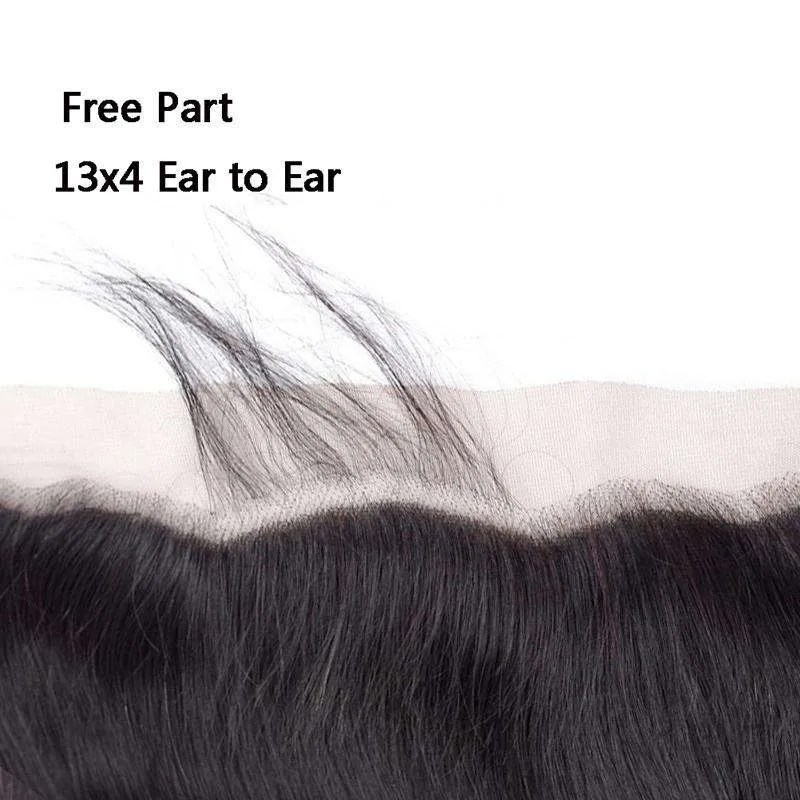 Straight Hair Lace Frontal 13x4Inchs 100% Human Hair Unprocessed