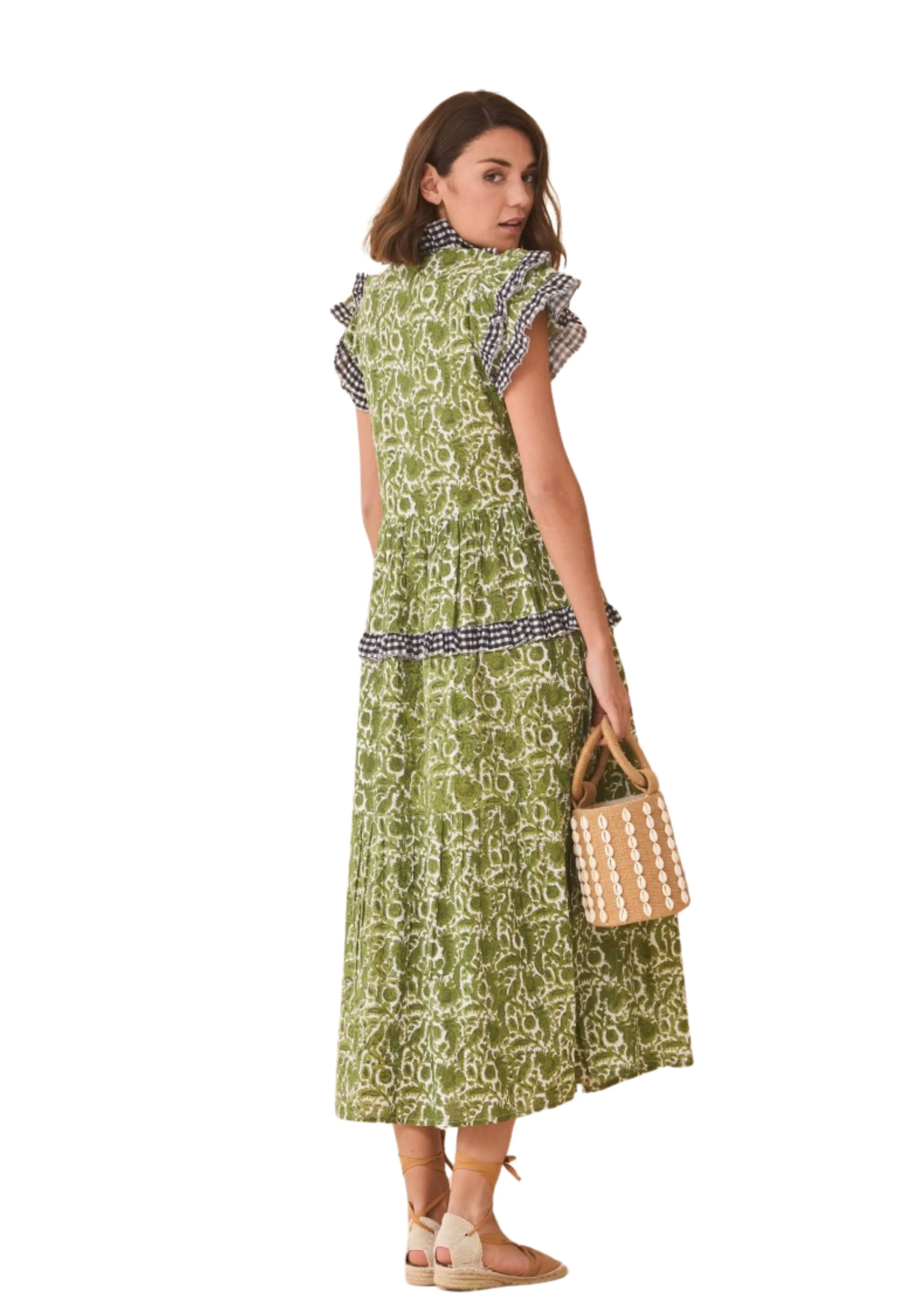 Sunday Brunch Dress Floral Green