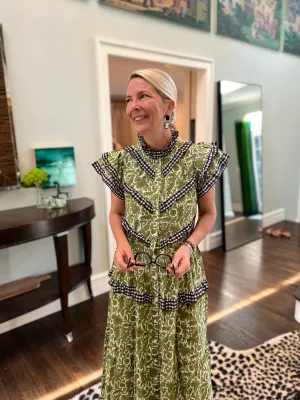 Sunday Brunch Dress Floral Green