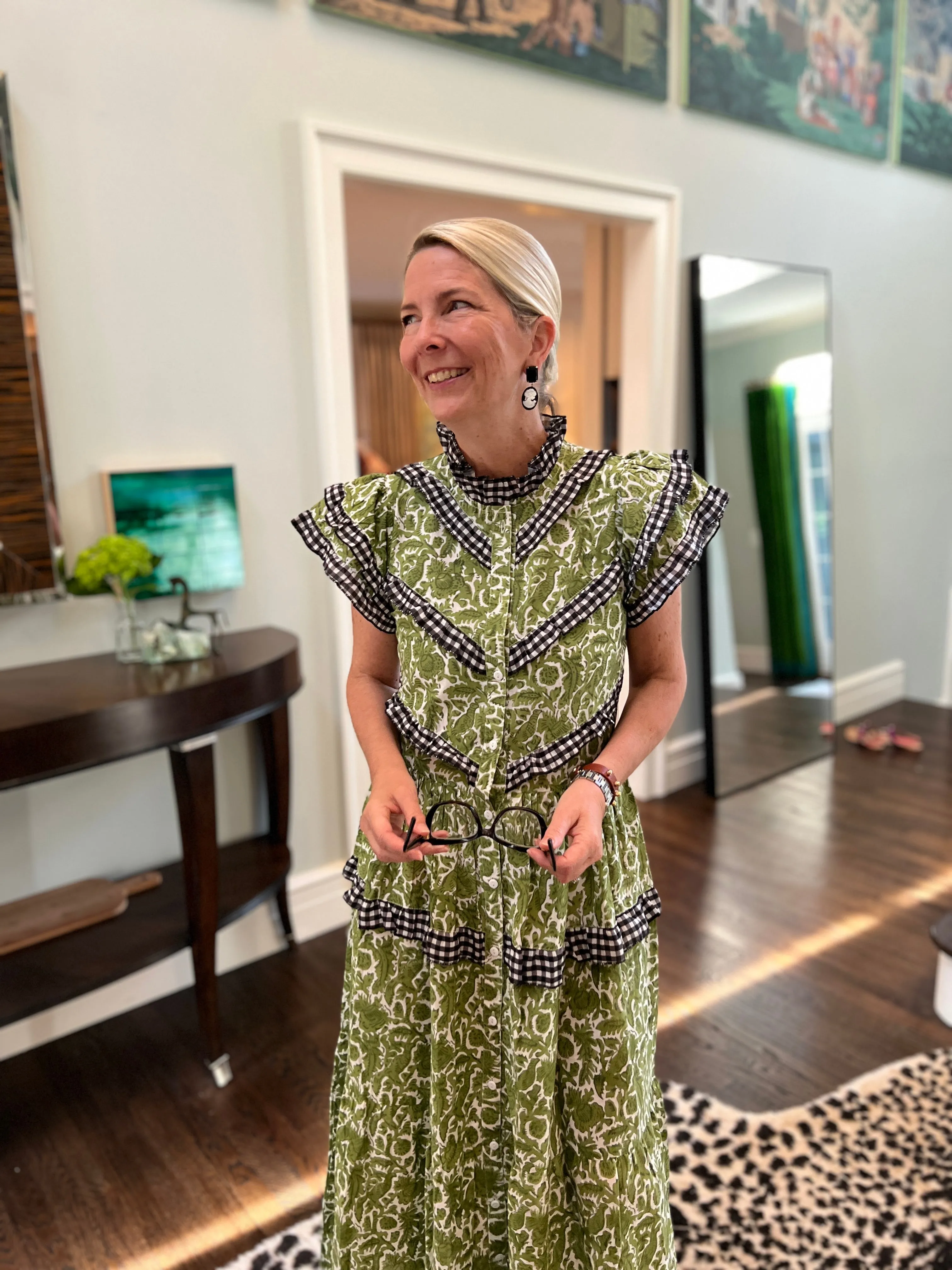 Sunday Brunch Dress Floral Green