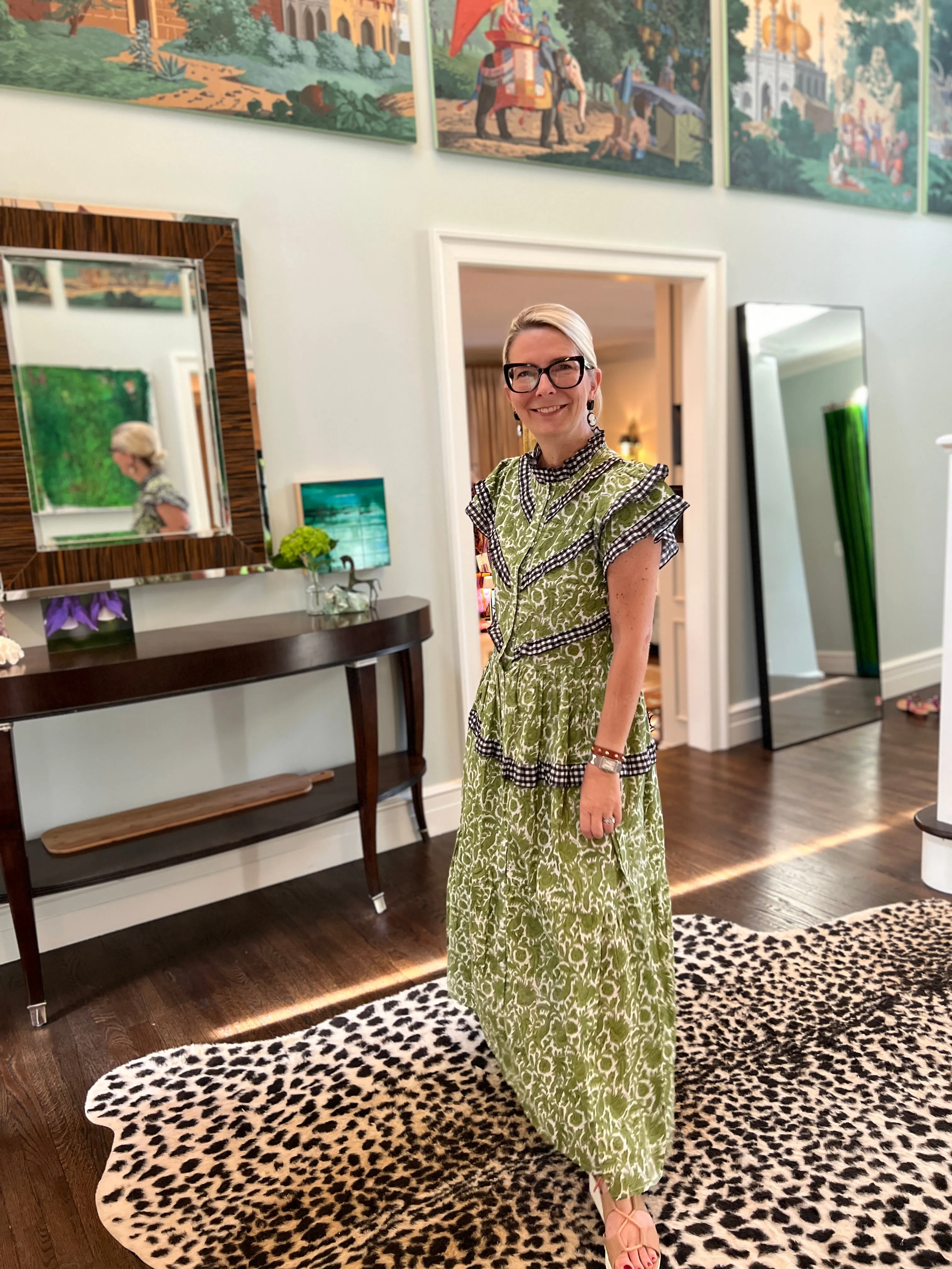 Sunday Brunch Dress Floral Green