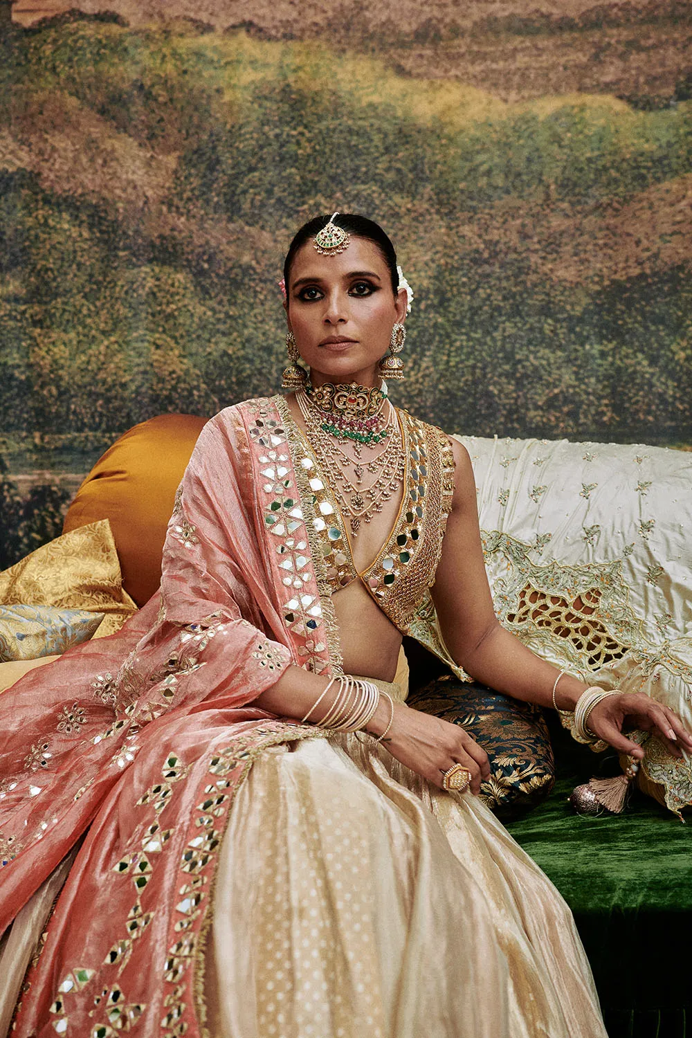 Svet Gulal Lehenga