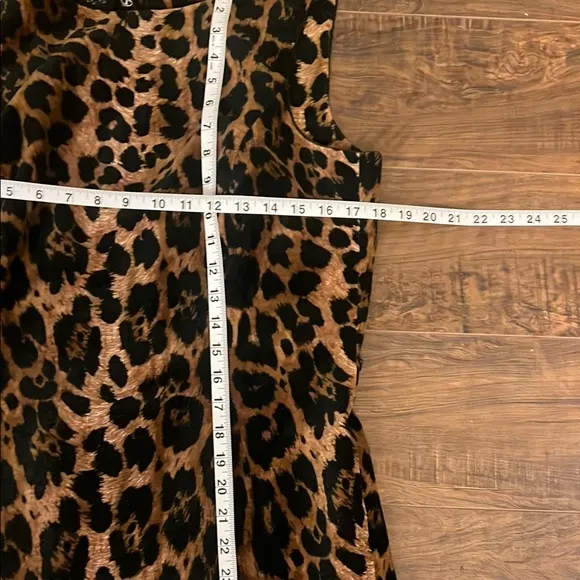 Talbots 100% Cotton Black and Brown Midi Dress, Sz. 12P
