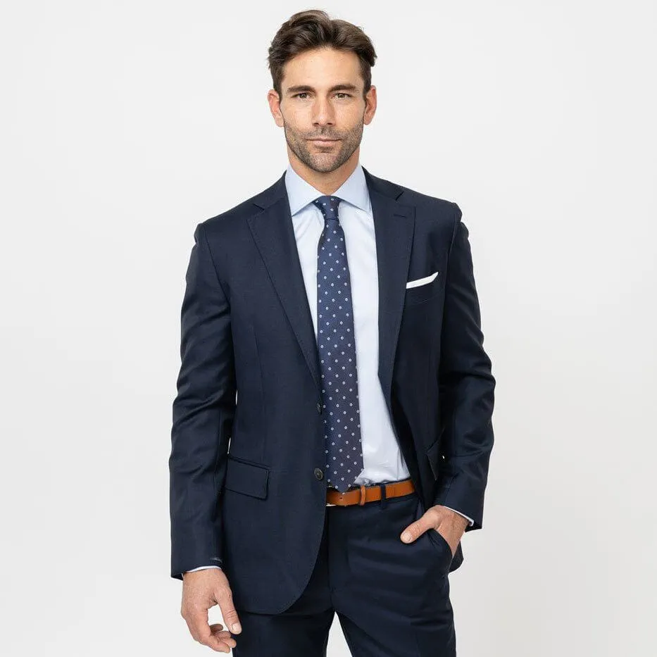 The Blue Fine Twill Spread Dress Shirt