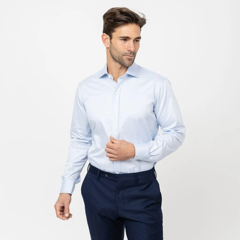The Blue Fine Twill Spread Dress Shirt