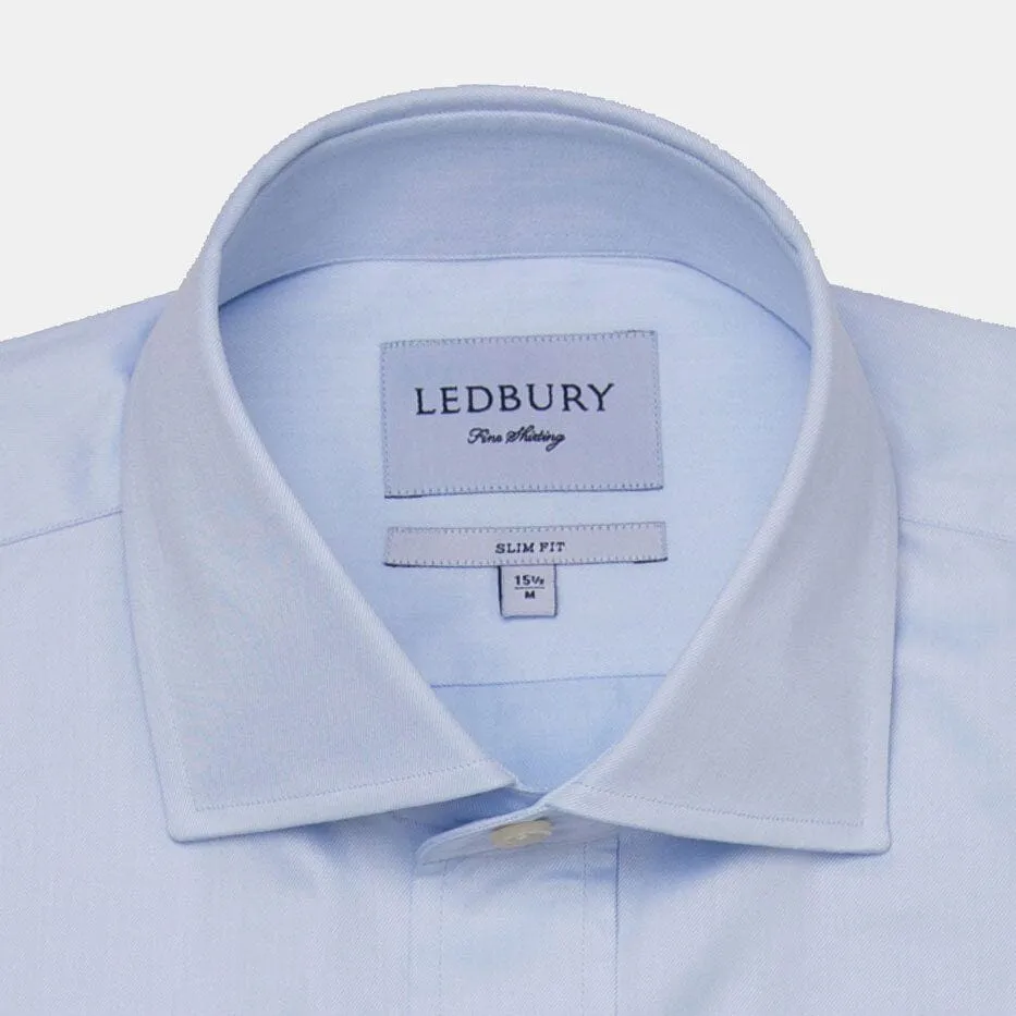 The Blue Fine Twill Spread Dress Shirt