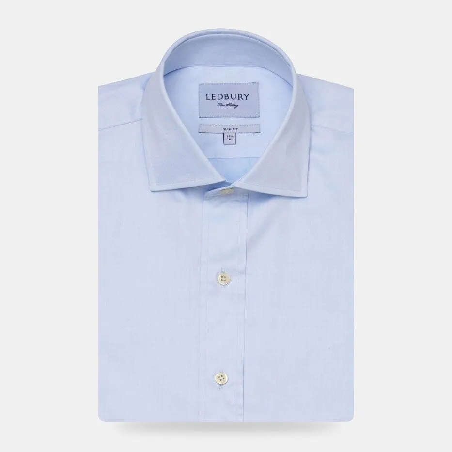 The Blue Fine Twill Spread Dress Shirt