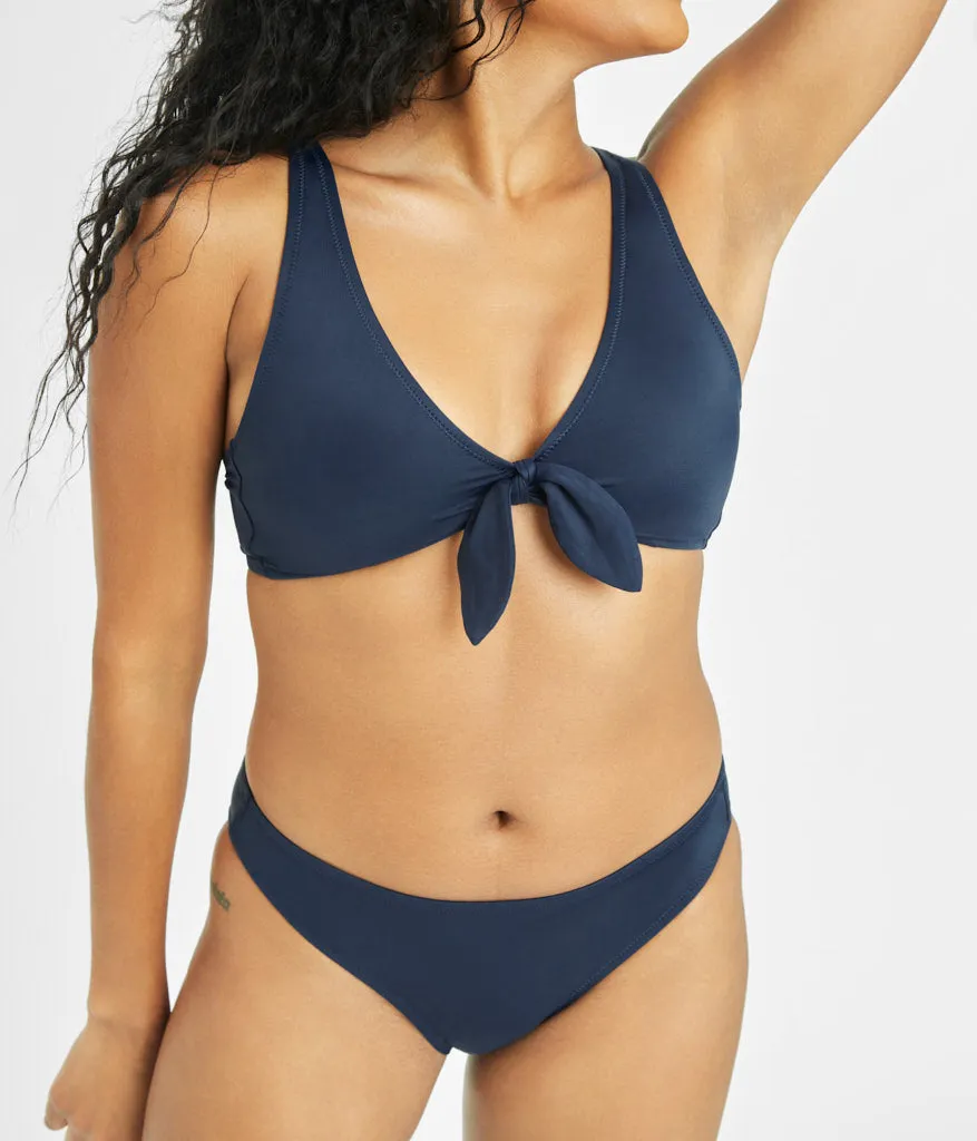 The Plunge Bralette & Bikini Swim Bundle: Navy