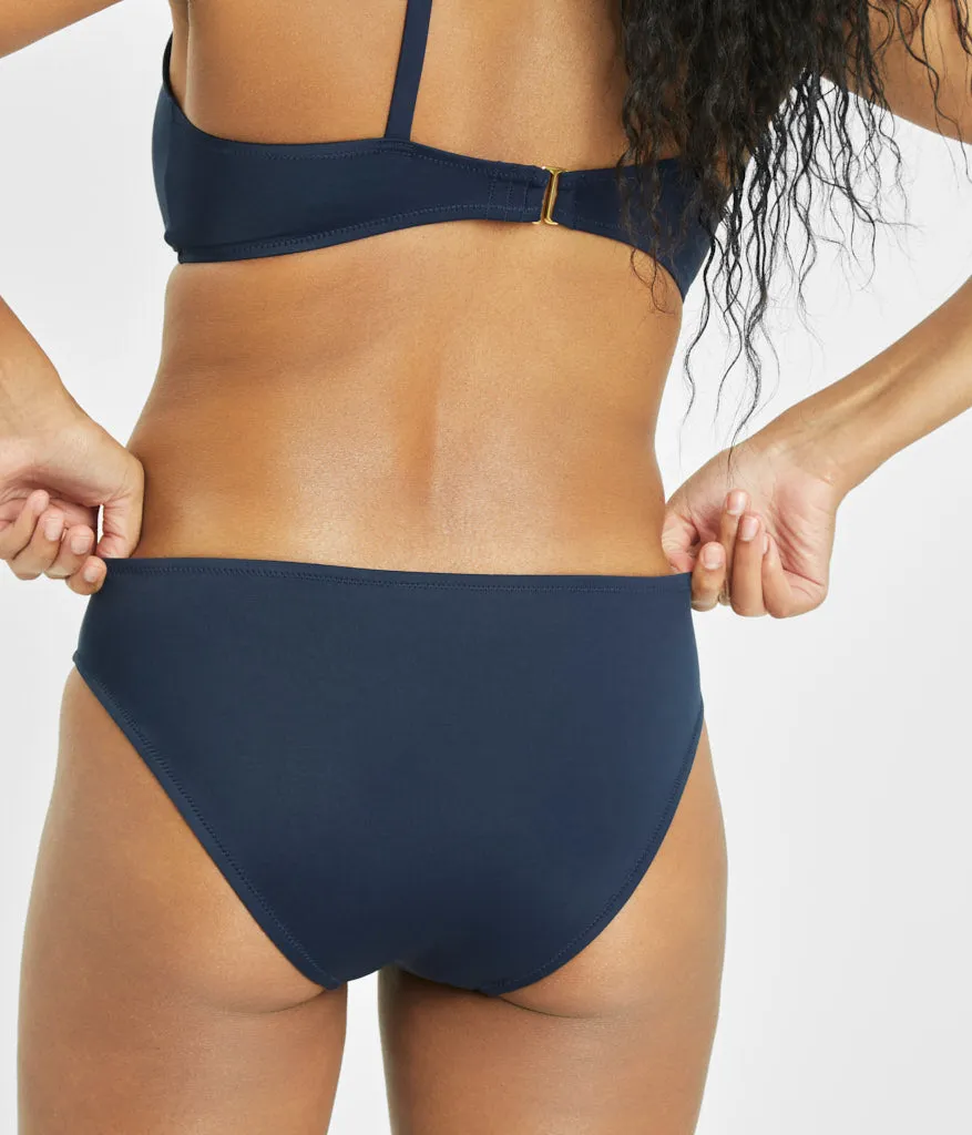 The Plunge Bralette & Bikini Swim Bundle: Navy