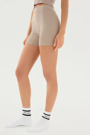 Theo Rib Short - Latte