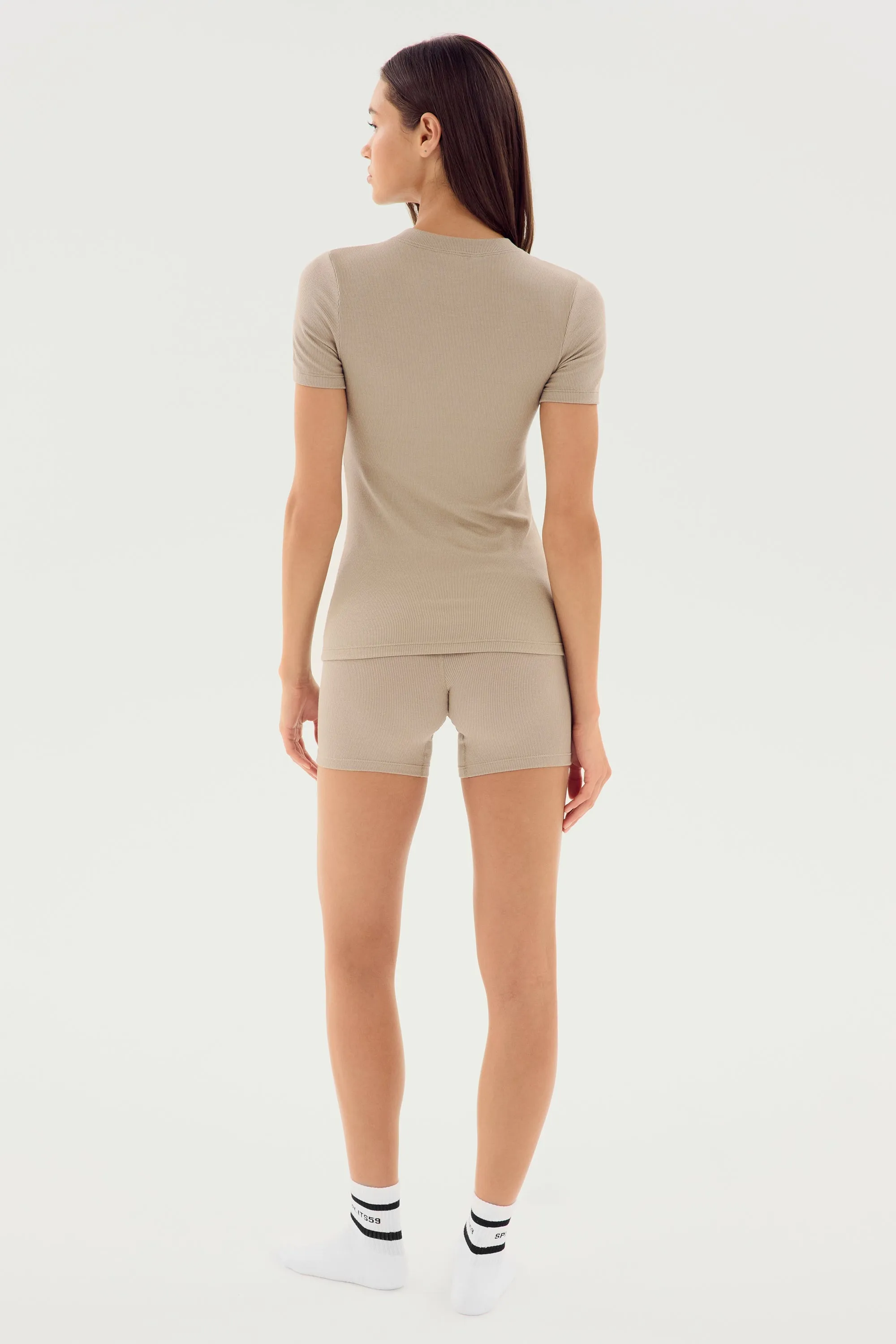 Theo Rib Short - Latte