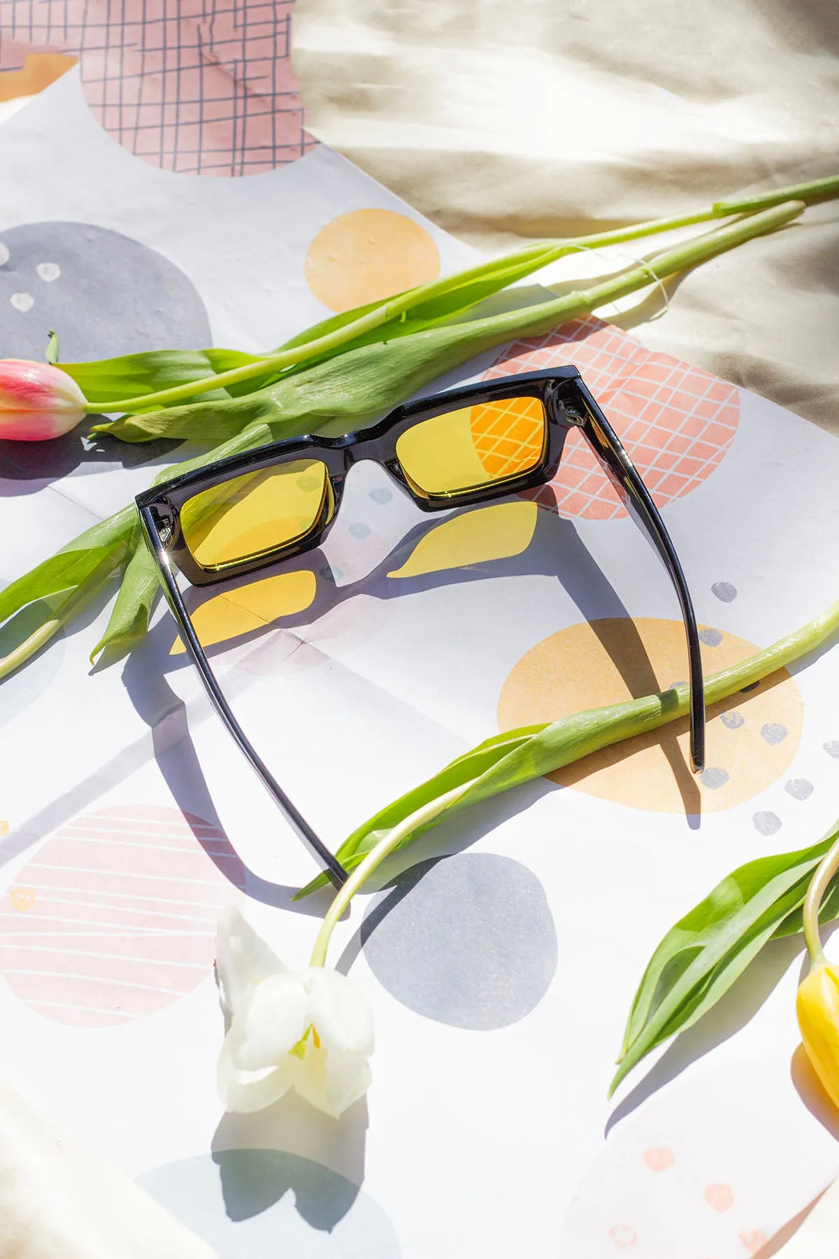 Thick Frame Mini Rectangle Sunglasses