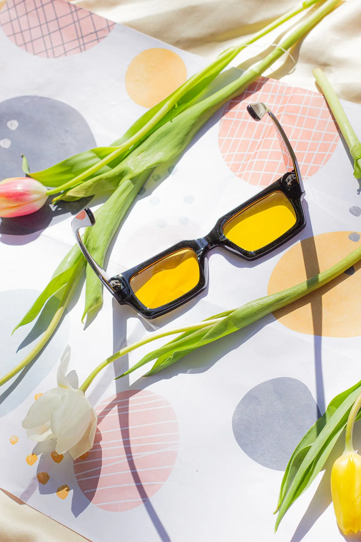 Thick Frame Mini Rectangle Sunglasses